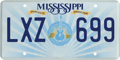 MS license plate LXZ699