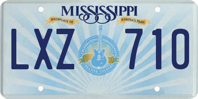 MS license plate LXZ710