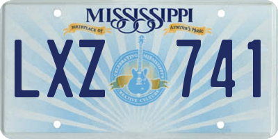 MS license plate LXZ741