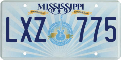 MS license plate LXZ775