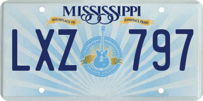 MS license plate LXZ797