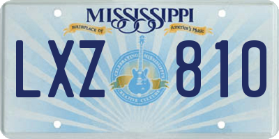MS license plate LXZ810