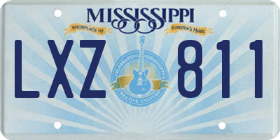 MS license plate LXZ811