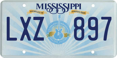MS license plate LXZ897