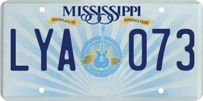 MS license plate LYA073