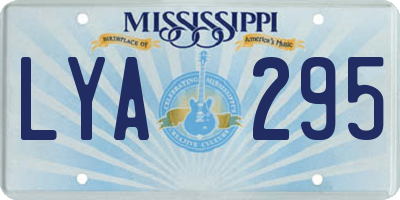 MS license plate LYA295