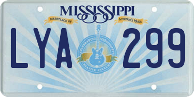 MS license plate LYA299