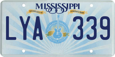 MS license plate LYA339