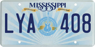 MS license plate LYA408