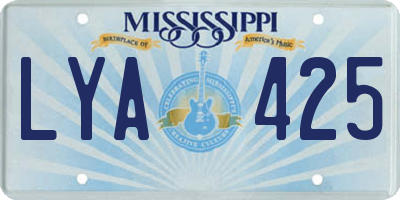 MS license plate LYA425