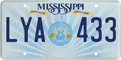 MS license plate LYA433