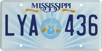 MS license plate LYA436