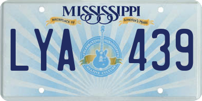 MS license plate LYA439