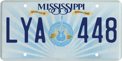 MS license plate LYA448