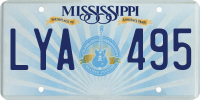 MS license plate LYA495