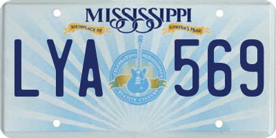 MS license plate LYA569