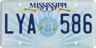 MS license plate LYA586