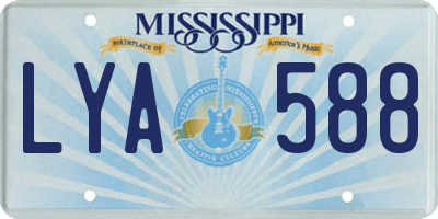MS license plate LYA588