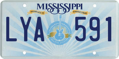 MS license plate LYA591