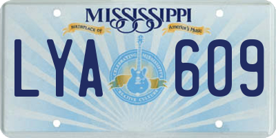 MS license plate LYA609