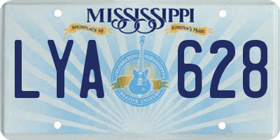 MS license plate LYA628