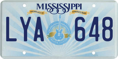 MS license plate LYA648