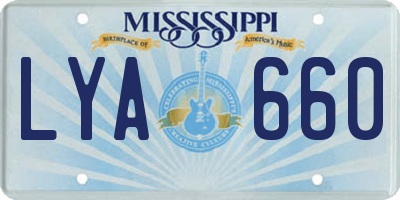 MS license plate LYA660