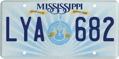 MS license plate LYA682