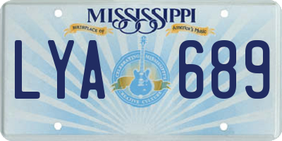 MS license plate LYA689