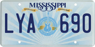 MS license plate LYA690