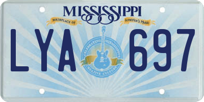 MS license plate LYA697