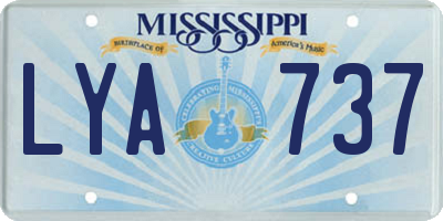 MS license plate LYA737