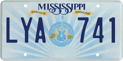 MS license plate LYA741