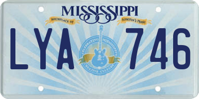 MS license plate LYA746