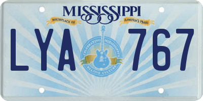 MS license plate LYA767