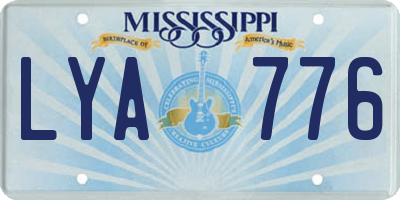 MS license plate LYA776