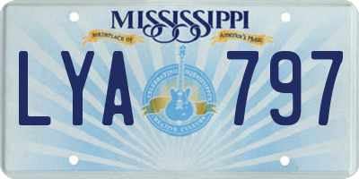 MS license plate LYA797