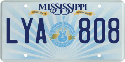 MS license plate LYA808