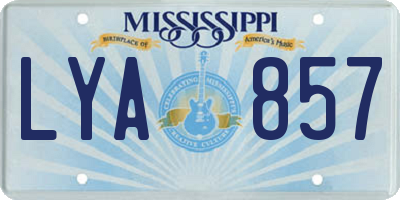 MS license plate LYA857