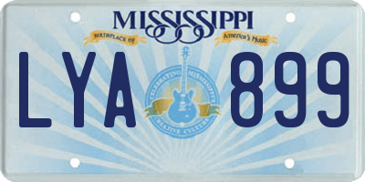 MS license plate LYA899