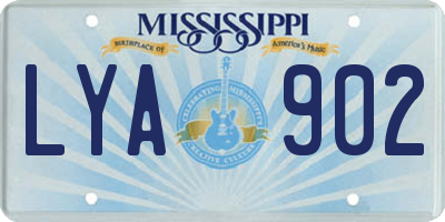MS license plate LYA902