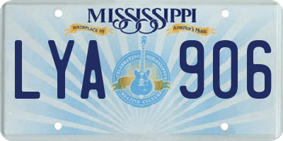 MS license plate LYA906