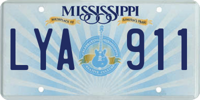 MS license plate LYA911