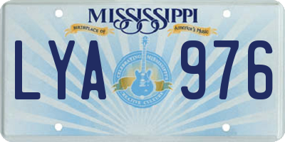 MS license plate LYA976
