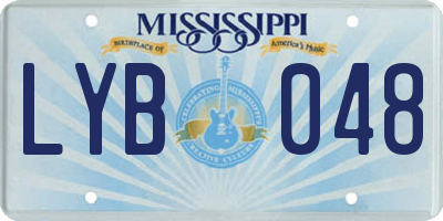 MS license plate LYB048