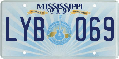 MS license plate LYB069
