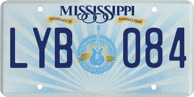 MS license plate LYB084