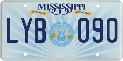 MS license plate LYB090