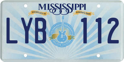 MS license plate LYB112
