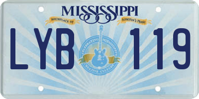 MS license plate LYB119